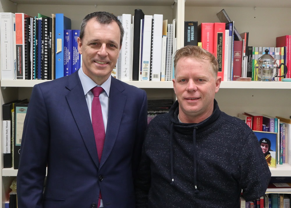 Dr Sean Nicklin with Jason